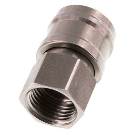 RVS DN 7.2 (Euro) Luchtkoppeling Snelkoppeling G 1/2 inch Binnendraad Double Shut-Off