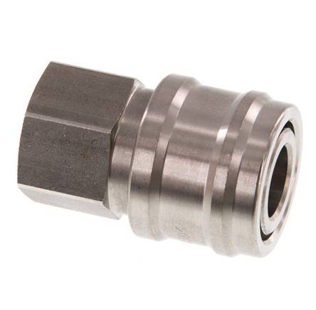 RVS DN 7.2 (Euro) Luchtkoppeling Snelkoppeling G 3/8 inch Binnendraad Double Shut-Off