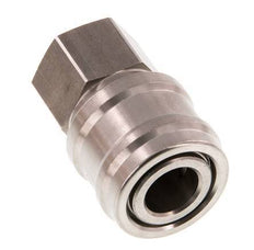RVS DN 7.2 (Euro) Luchtkoppeling Snelkoppeling G 3/8 inch Binnendraad Double Shut-Off