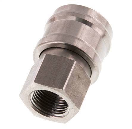 RVS DN 7.2 (Euro) Luchtkoppeling Snelkoppeling G 3/8 inch Binnendraad Double Shut-Off