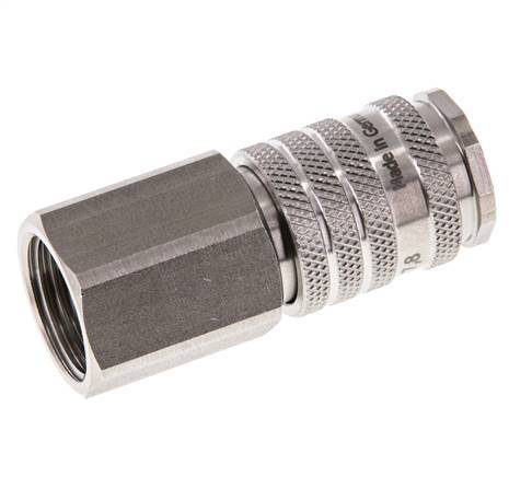 RVS DN 7.8 Luchtkoppeling Snelkoppeling G 1/2 inch Binnendraad Double Shut-Off