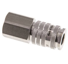 RVS DN 7.8 Luchtkoppeling Snelkoppeling G 1/2 inch Binnendraad Double Shut-Off