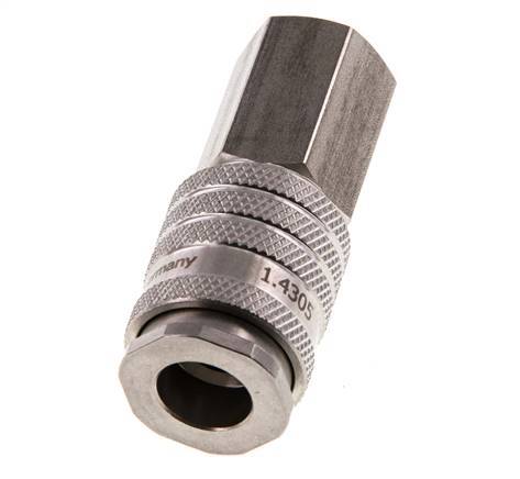 RVS DN 7.8 Luchtkoppeling Snelkoppeling G 3/8 inch Binnendraad Double Shut-Off