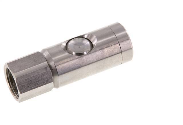 RVS 316L DN 7.4 Safety Luchtkoppeling Snelkoppeling met Drukknop G 1/2 inch Binnendraad