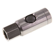 RVS 316L DN 7.4 Safety Luchtkoppeling Snelkoppeling met Drukknop G 3/8 inch Binnendraad