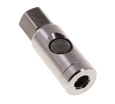 RVS 316L DN 7.4 Safety Luchtkoppeling Snelkoppeling met Drukknop G 3/8 inch Binnendraad