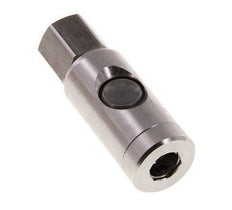 RVS 316L DN 7.4 Safety Luchtkoppeling Snelkoppeling met Drukknop G 3/8 inch Binnendraad