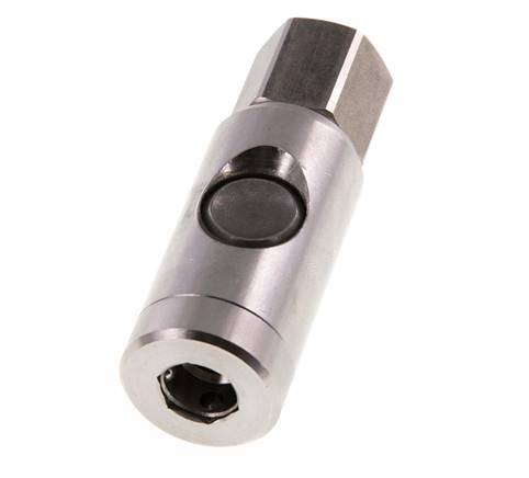 RVS 316L DN 7.4 Safety Luchtkoppeling Snelkoppeling met Drukknop G 3/8 inch Binnendraad
