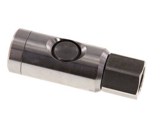 RVS 316L DN 7.4 Safety Luchtkoppeling Snelkoppeling met Drukknop G 3/8 inch Binnendraad