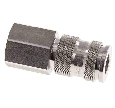 RVS 316L DN 7.8 Luchtkoppeling Snelkoppeling G 1/2 inch Binnendraad Double Shut-Off
