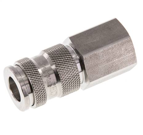 RVS 316L DN 7.8 Luchtkoppeling Snelkoppeling G 1/2 inch Binnendraad Double Shut-Off
