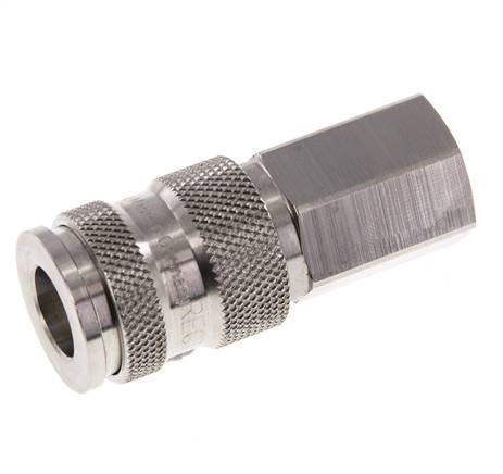 RVS 316L DN 7.8 Luchtkoppeling Snelkoppeling G 1/4 inch Binnendraad Double Shut-Off