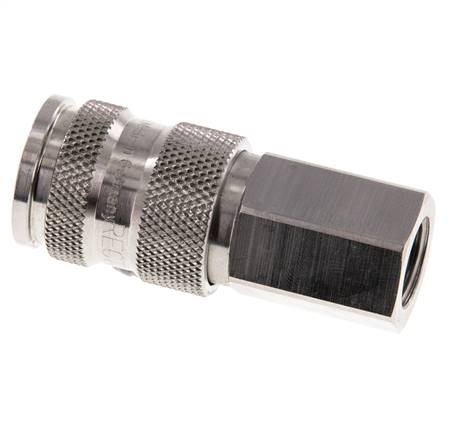 RVS 316L DN 7.8 Luchtkoppeling Snelkoppeling G 1/4 inch Binnendraad Double Shut-Off