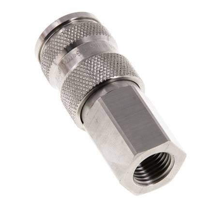 RVS 316L DN 7.8 Luchtkoppeling Snelkoppeling G 1/4 inch Binnendraad Double Shut-Off