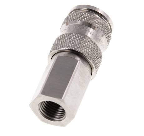 RVS 316L DN 7.8 Luchtkoppeling Snelkoppeling G 1/4 inch Binnendraad Double Shut-Off