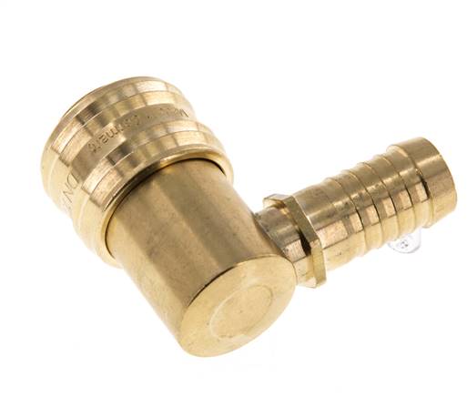 Messing DN 7.2 (Euro) Luchtkoppeling Snelkoppeling 13 mm Slangpilaar 90-deg