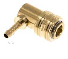 Messing DN 7.2 (Euro) Luchtkoppeling Snelkoppeling 6 mm Slangpilaar 90-deg