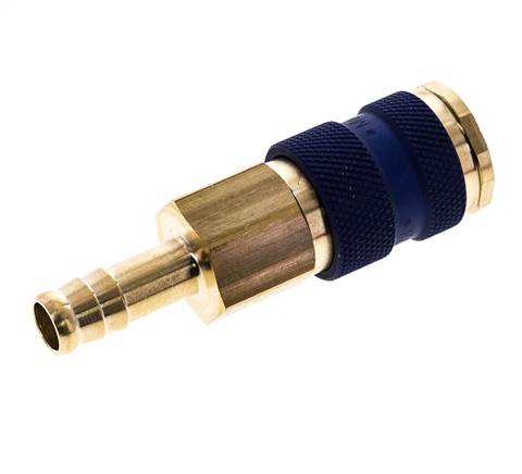 Messing DN 7.2 (Euro) Blauw-Coded Luchtkoppeling Snelkoppeling 9 mm Slangpilaar