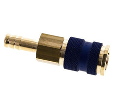 Messing DN 7.2 (Euro) Blauw-Coded Luchtkoppeling Snelkoppeling 9 mm Slangpilaar