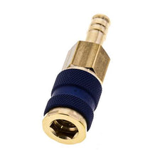 Messing DN 7.2 (Euro) Blauw-Coded Luchtkoppeling Snelkoppeling 9 mm Slangpilaar