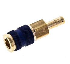Messing DN 7.2 (Euro) Blauw-Coded Luchtkoppeling Snelkoppeling 9 mm Slangpilaar