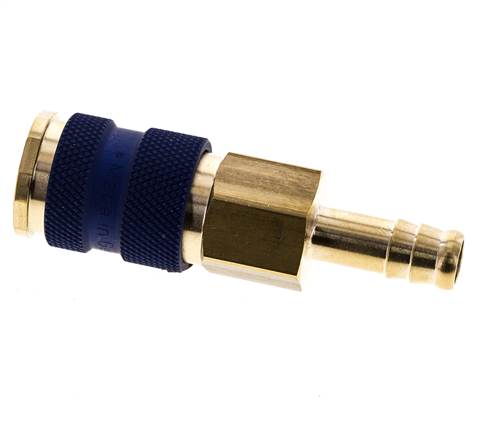 Messing DN 7.2 (Euro) Blauw-Coded Luchtkoppeling Snelkoppeling 9 mm Slangpilaar