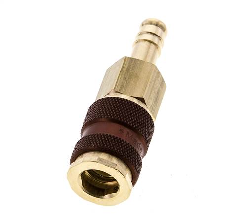 Messing DN 7.2 (Euro) Bruin-Coded Luchtkoppeling Snelkoppeling 9 mm Slangpilaar