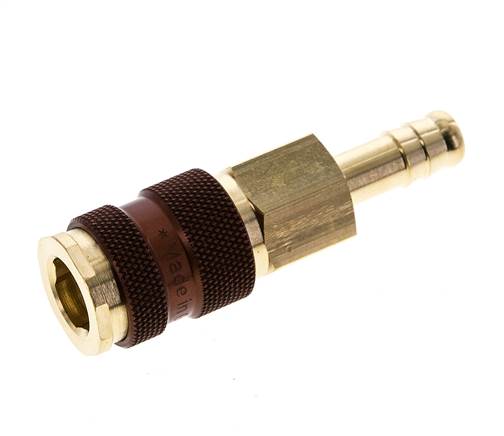 Messing DN 7.2 (Euro) Bruin-Coded Luchtkoppeling Snelkoppeling 9 mm Slangpilaar