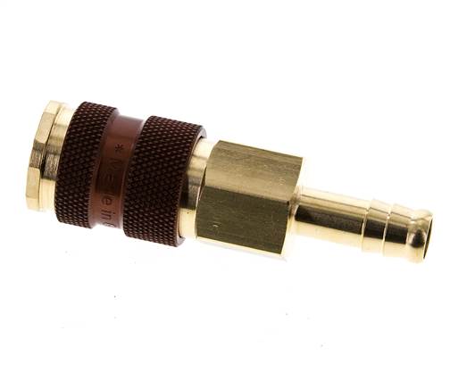 Messing DN 7.2 (Euro) Bruin-Coded Luchtkoppeling Snelkoppeling 9 mm Slangpilaar