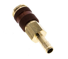 Messing DN 7.2 (Euro) Bruin-Coded Luchtkoppeling Snelkoppeling 9 mm Slangpilaar