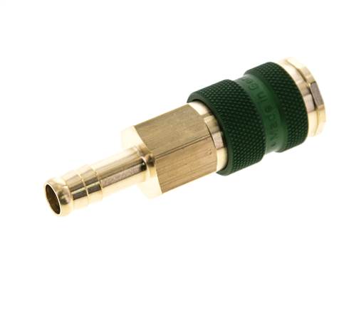Messing DN 7.2 (Euro) Groen-Coded Luchtkoppeling Snelkoppeling 9 mm Slangpilaar