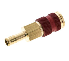 Messing DN 7.2 (Euro) Rood-Coded Luchtkoppeling Snelkoppeling 9 mm Slangpilaar
