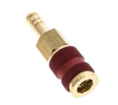 Messing DN 7.2 (Euro) Rood-Coded Luchtkoppeling Snelkoppeling 9 mm Slangpilaar