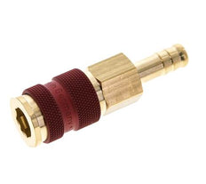 Messing DN 7.2 (Euro) Rood-Coded Luchtkoppeling Snelkoppeling 9 mm Slangpilaar