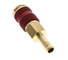 Messing DN 7.2 (Euro) Rood-Coded Luchtkoppeling Snelkoppeling 9 mm Slangpilaar