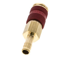 Messing DN 7.2 (Euro) Rood-Coded Luchtkoppeling Snelkoppeling 9 mm Slangpilaar