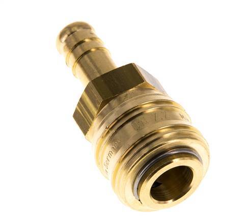 Messing DN 7.2 (Euro) Luchtkoppeling Snelkoppeling 10 mm Slangpilaar Double Shut-Off