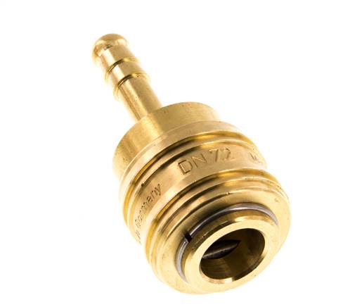 Messing DN 7.2 (Euro) Luchtkoppeling Snelkoppeling 6 mm Slangpilaar Double Shut-Off