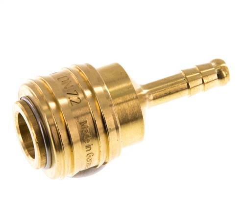 Messing DN 7.2 (Euro) Luchtkoppeling Snelkoppeling 6 mm Slangpilaar Double Shut-Off