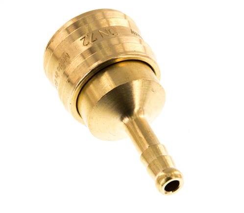 Messing DN 7.2 (Euro) Luchtkoppeling Snelkoppeling 6 mm Slangpilaar Double Shut-Off
