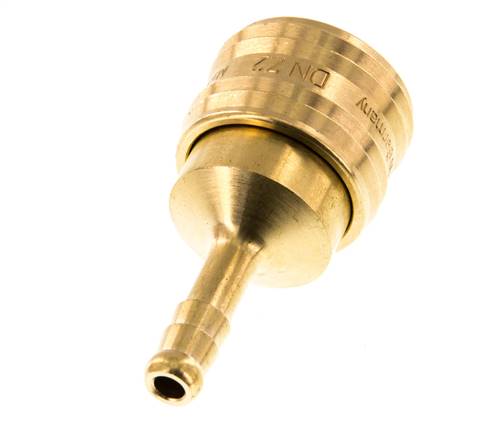 Messing DN 7.2 (Euro) Luchtkoppeling Snelkoppeling 6 mm Slangpilaar Double Shut-Off