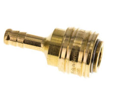 Brass DN 7.2 (Euro) Air Coupling Socket 8 mm Hose Pillar Double Shut-Off