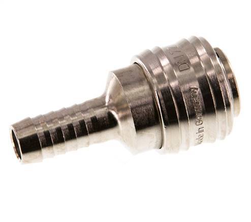 Nickel-plated Brass DN 7.2 (Euro) Air Coupling Socket 10 mm Hose Pillar