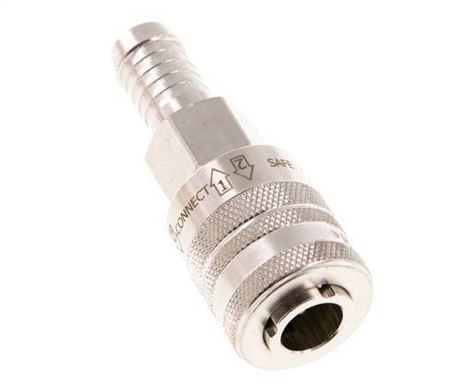 Vernikkeld Messing DN 7.8 Safety Luchtkoppeling Snelkoppeling 13 mm Slangpilaar