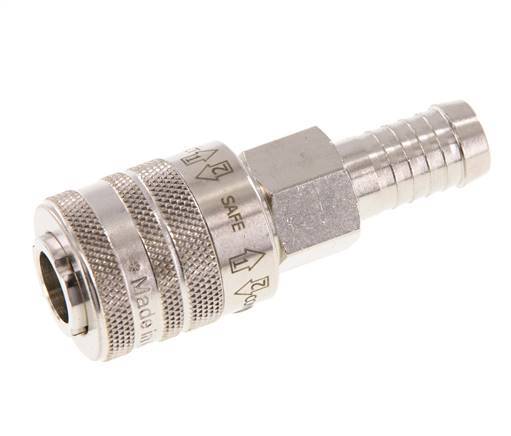 Vernikkeld Messing DN 7.8 Safety Luchtkoppeling Snelkoppeling 13 mm Slangpilaar