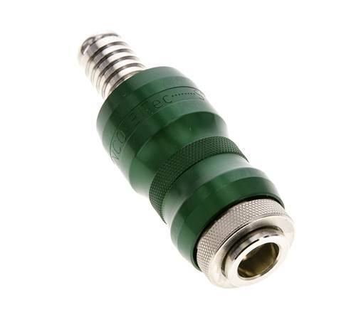 Nickel-plated Brass DN 7.8 Safety Air Coupling Socket with Slide Sleeve 13 mm Hose Pillar