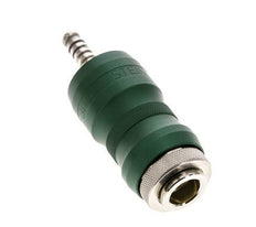 Vernikkeld Messing DN 7.8 Safety Luchtkoppeling Snelkoppeling met Schuifhuls 6 mm Slangpilaar