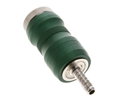 Vernikkeld Messing DN 7.8 Safety Luchtkoppeling Snelkoppeling met Schuifhuls 6 mm Slangpilaar