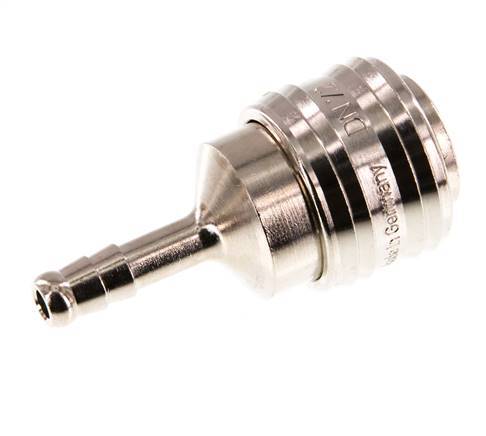 Vernikkeld Messing DN 7.2 (Euro) Luchtkoppeling Snelkoppeling 6 mm Slangpilaar Double Shut-Off