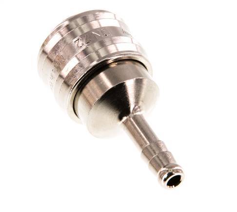 Vernikkeld Messing DN 7.2 (Euro) Luchtkoppeling Snelkoppeling 6 mm Slangpilaar Double Shut-Off